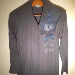 Eighty Eight med weight gray button down